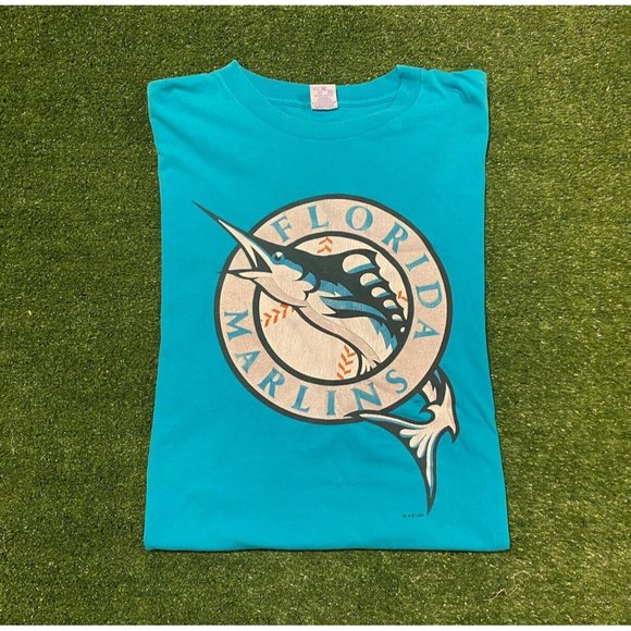 Vintage Florida Marlins shirt extra large big logo adult Salem Sportswear 90s